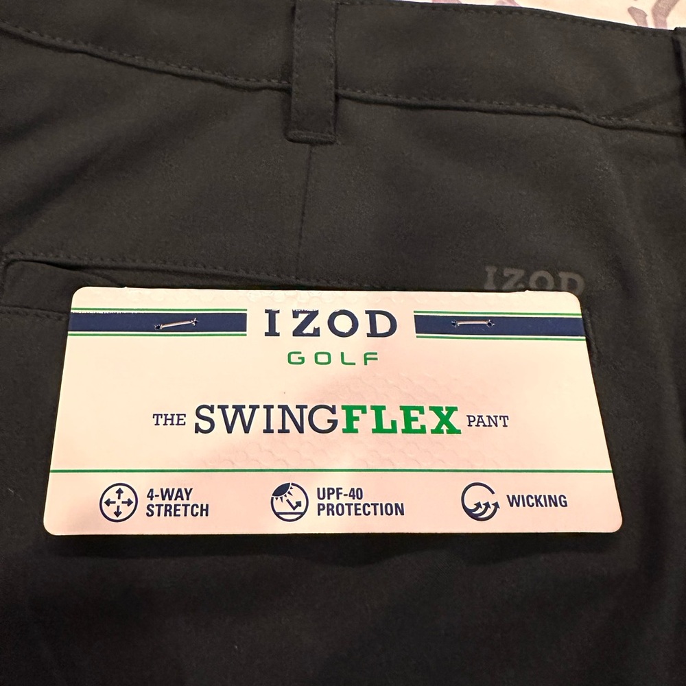 Izod Black SwingFlex Golf Pants